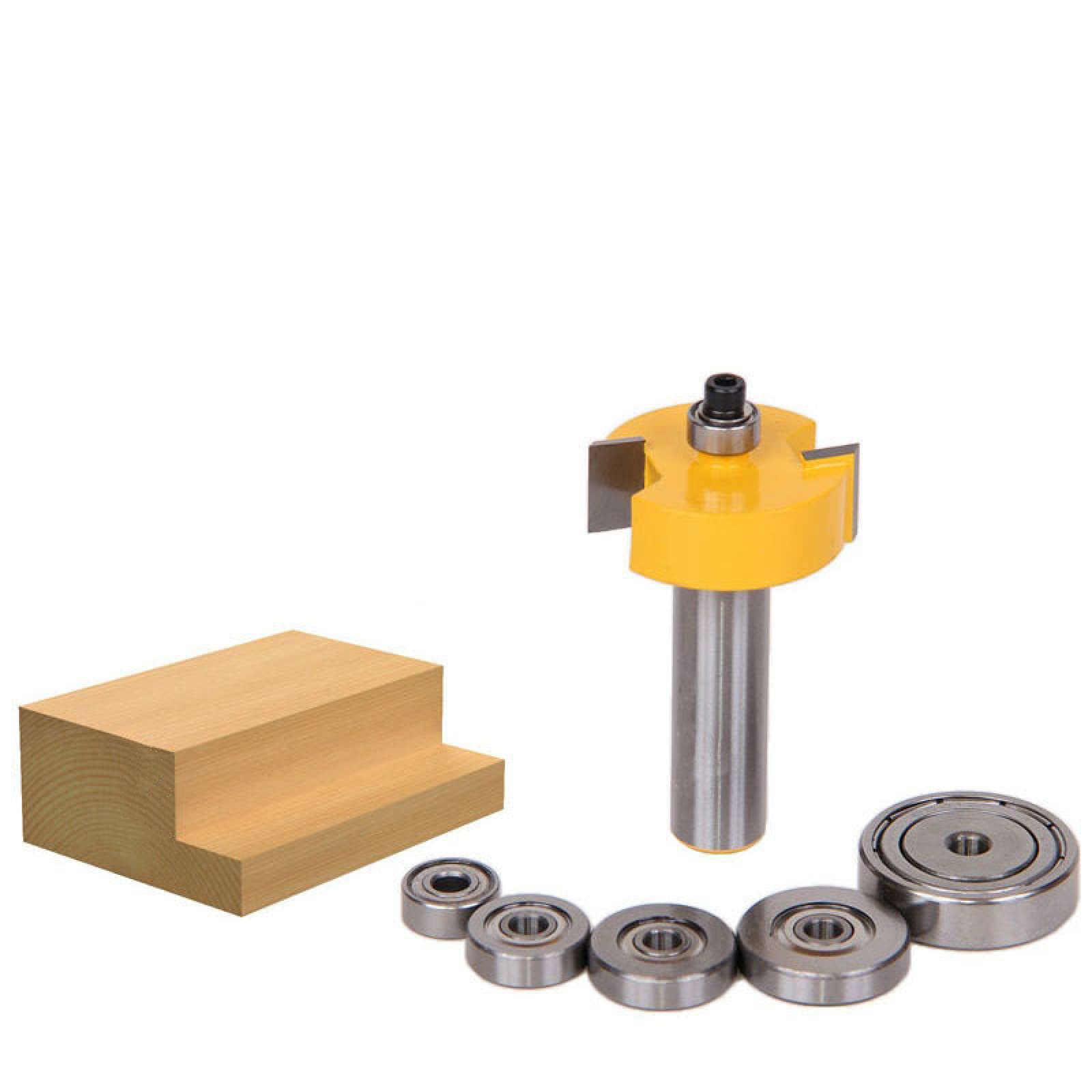 Fresa Per Scanalature Con 6 Cuscinetti - Fresa Per Tenone Con Codolo Da 1/2" Per Utensili Per La Lavorazione Del Legno