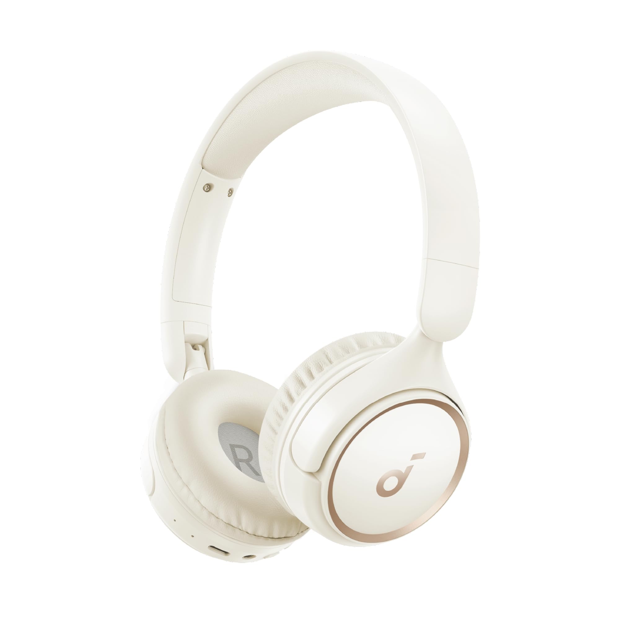 by Anker H30i Wireless On-Ear Headphones, Foldable Design, Pure Bass, 70H Playtime, Bluetooth 5.3, Lightweight and Comfortable, App Connectivity, Multipoint Connection (White)