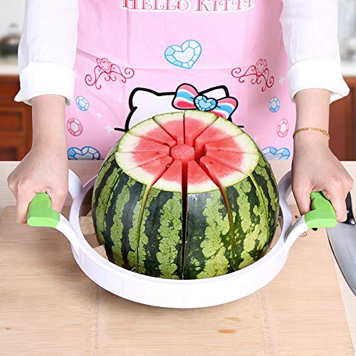Watermelon Slicer 15\'\' Large Stainless Steel Fruit Melon Slicer Cutter Peeler Corer Server for Home