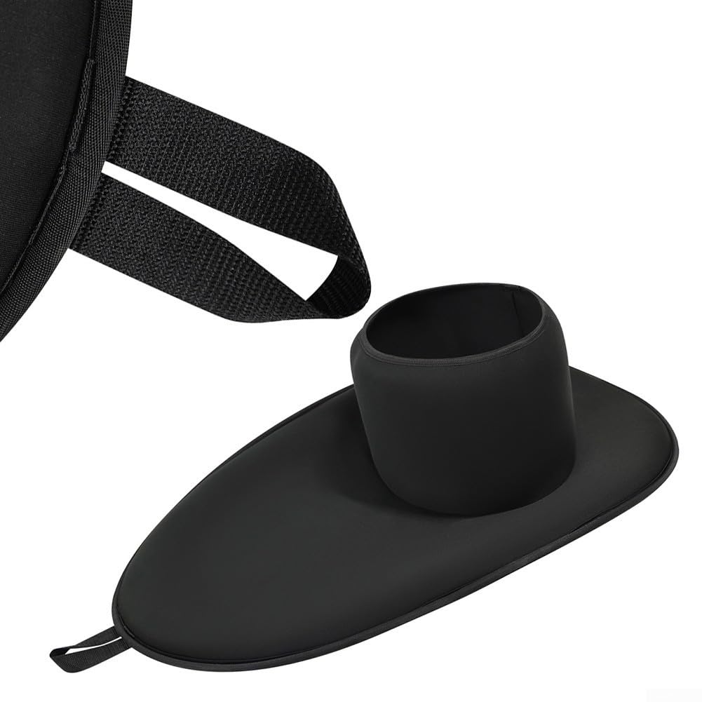 Gonne spray per kayak, impermeabile, copertura in neoprene per canoe pozzetto da 90 x 52 cm, nero
