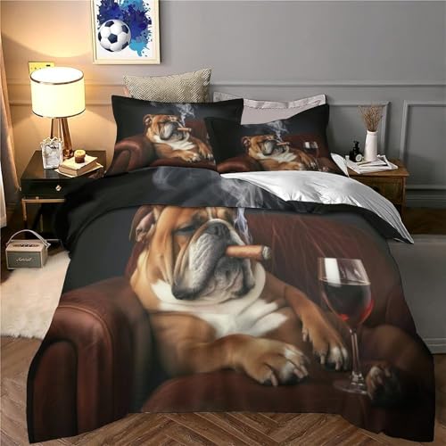 Housse de couette 3D imprimée lit couple King 220x240cm avec parure de lit microfibre respirante - 6