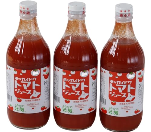 下川ふるさと興業協同組合 [食塩無添加] とまとジュース 「ふるさとの元気」 500ml 3本入 トマト 国産 北海道産