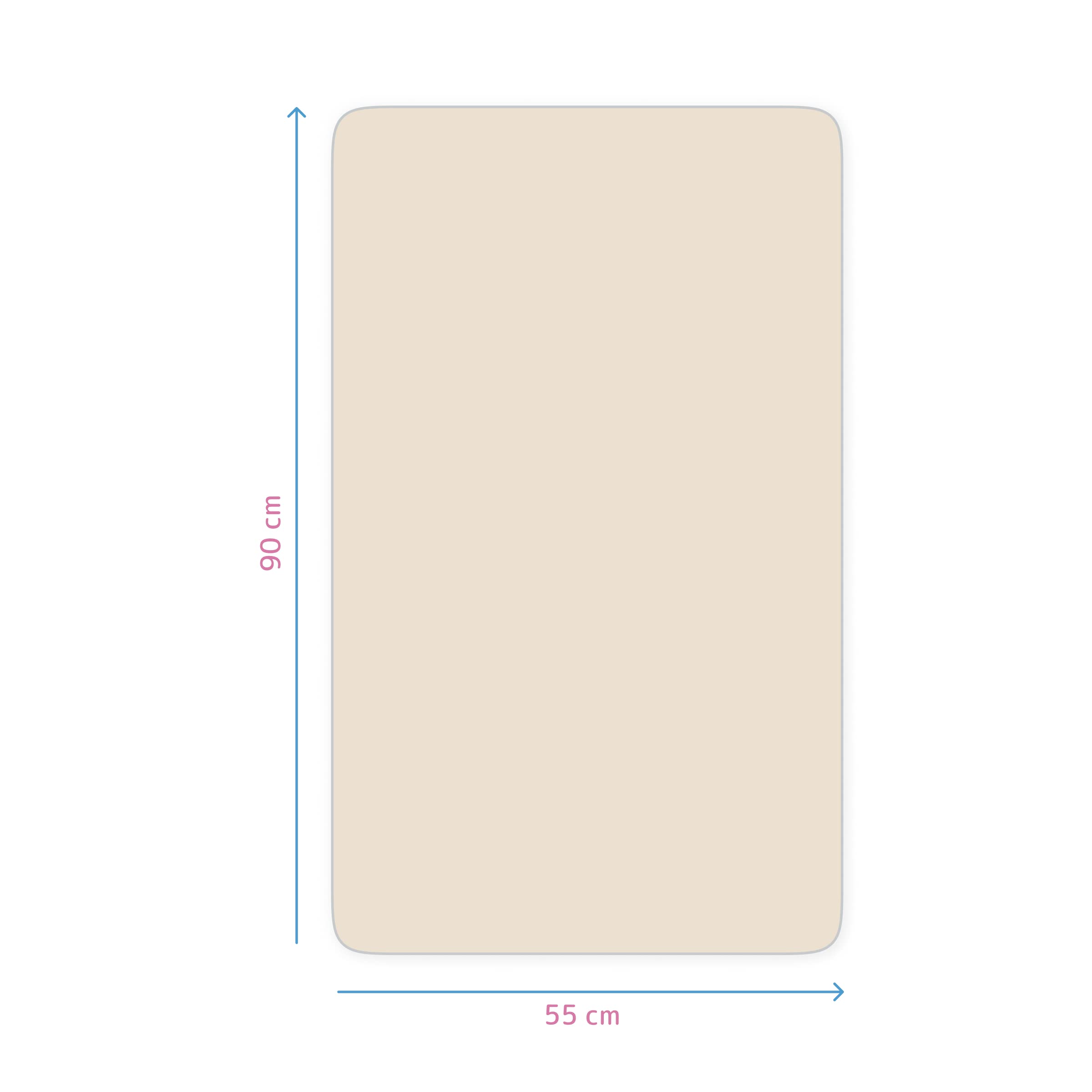Jersey 100% Cotton Fitted Sheet for 90 x 55 cm Baby Bedside Crib Mattress (Cream) - 4