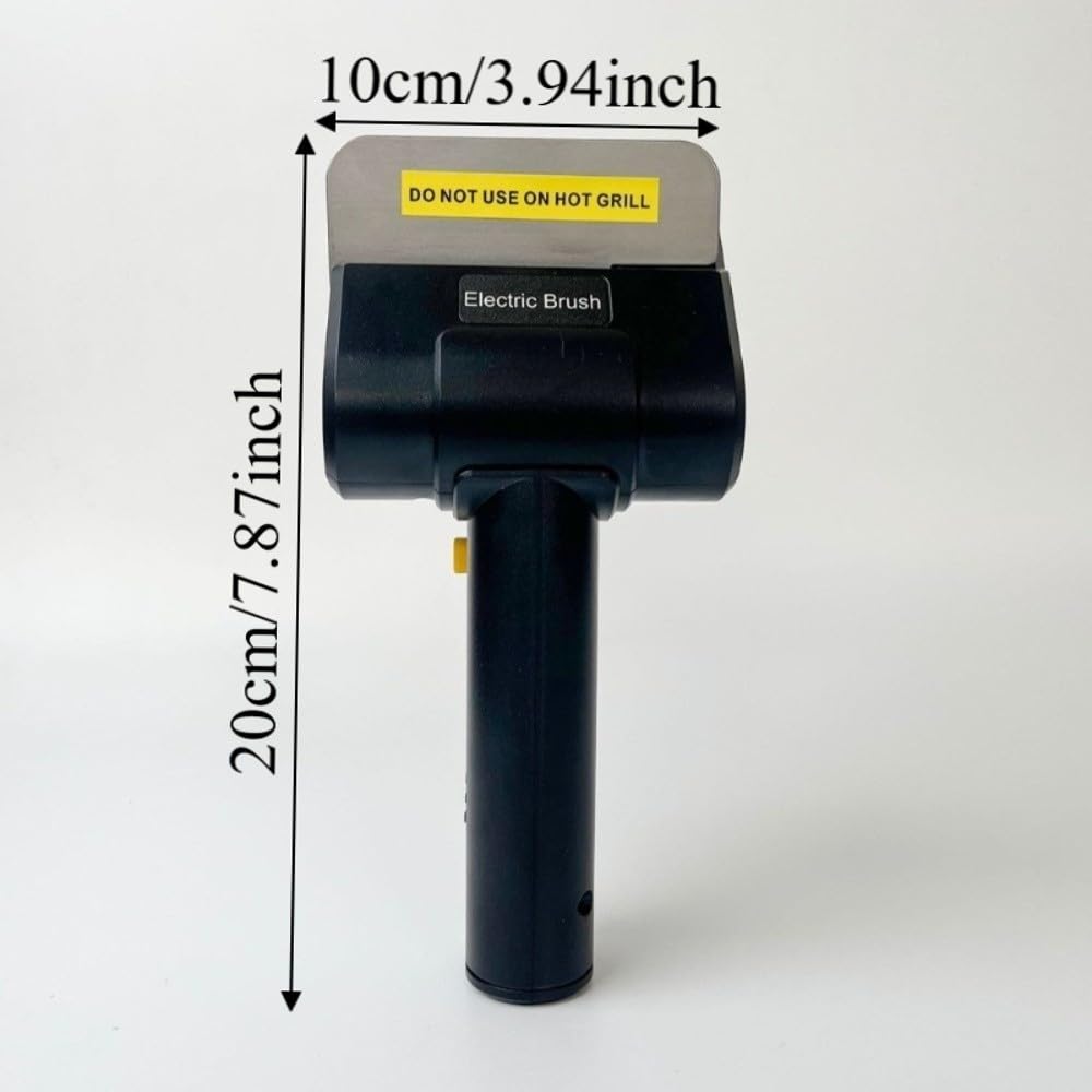 Limpiador de parrilla de barbacoa, cepillo de rodillo de alta velocidad de acero inoxidable, herramienta recargable por USB inalámbrico para rejillas de barbacoa al aire libre con 1 cabezal de cepillo