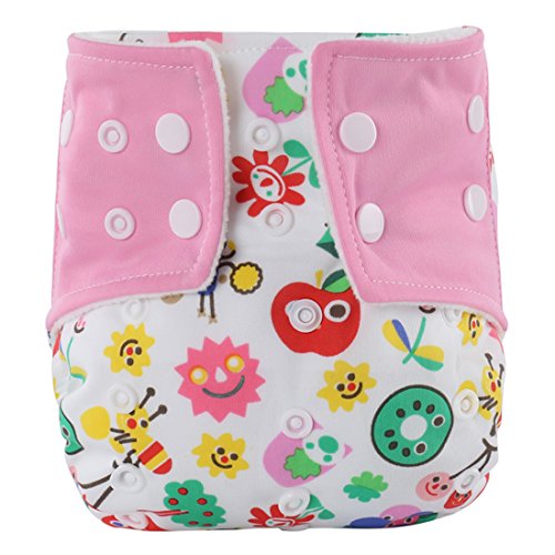 Qianquhui - Cloth Diaper de Entrenamientos para Niños Calzoncillos de Apredizajes con Velcro Ajustable Calzones Animados para Niños de 12-30 Meses