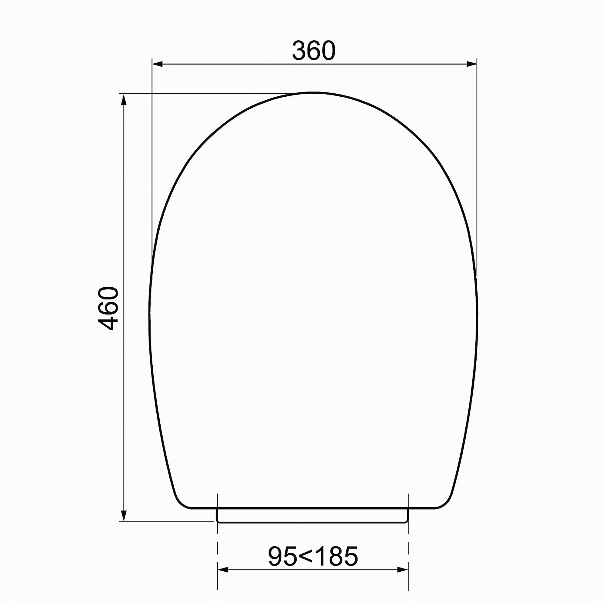 Wirquin 20723074 Abattant WC Marbella Arche Japandi Blanc