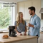 Kismile 5-Cup Drip Coffee Maker, LED Display, Timer,Anti-Drip & Shut-Off - Image 2