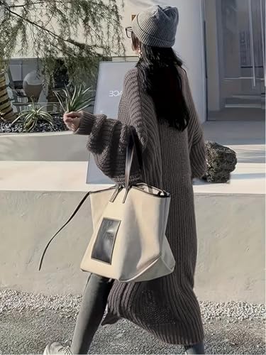 Image of Womens Long Cardigan Sweaters Open Front Oversized Duster with Pocket for Women 2025 Fall Winter Knit Design Coats