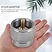IDOLOVA Camping Stove Adapter 1LB Propane Small Tank Input and a Lindal Valve EN417 Output Outdoor Cylinder Canister Convert, silver
