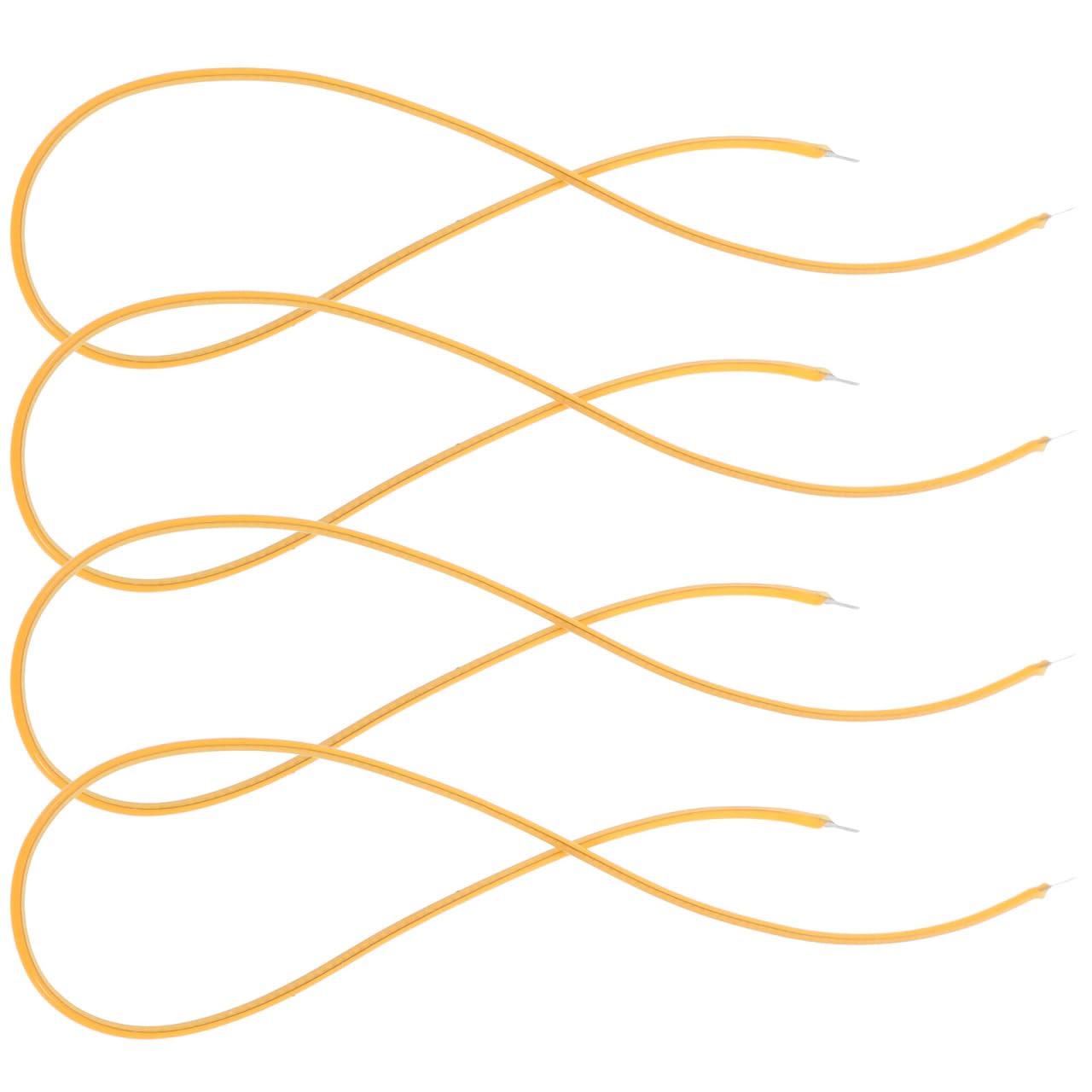 Homoyoyo 4pcs Led Filament 300mm, Flexible Diode for Repairing Light Fixtures, Vintage Accessories Filament, Flexible Led Light Bulb Supply Bead for Repairing Bulb Lighting