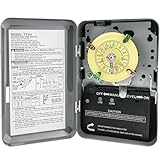 T101 24-Hour Mechanical Timer Switch - 120V SPST 40A 2HP, 12 ON/Off Cycles, Manual Override T101 Timer for Lights/Pumps/Water Heater/Fans/HVAC Systems, etc