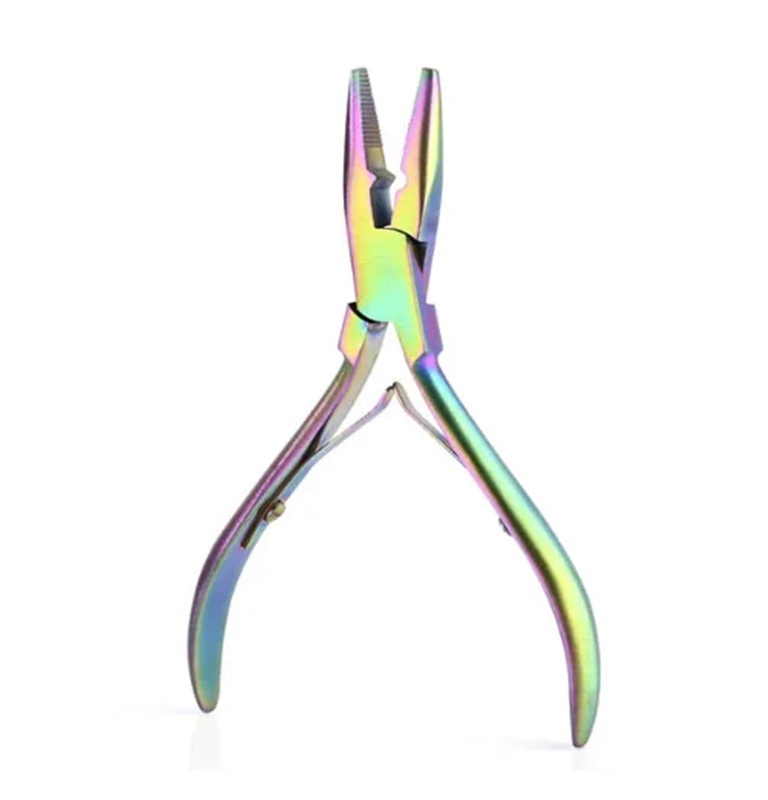 Mzsklw Tinted Titanium Hair Extension Pliers Hair Extension Plier Weft Application Pliers Micro Link Beads Closer(Tinted Titanium)