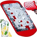 Retoo Eiswürfelform Silikon, 160 Stück, Mini-Eiswürfelschalen für Cocktails, Getränke, Biers, Whisky, Ice Cube Tray, BPA Frei, Mini Eiswuerfel Form, Eiswürfelformen Rot