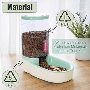 Kathson Automatic Cat Feeder 1 Gallon Gravity Dog Food Dispenser Large Capacity Self Feeding Pet Food Bowl Station for Puppy Kitten Rabbit Green  Cucciolini Doodles Kathson automatic cat feeder 1 gallon gravity dog food dispenser large capacity self feeding pet food bowl station for puppy kitten rabbit green   cucciolini doodles