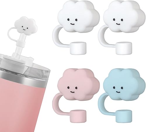 MLKSI Funda para popotes para vaso Stanley, paquete de 4 fundas para popotes para accesorios de copa Stanley, 4 tapas para popotes Stanley de 40