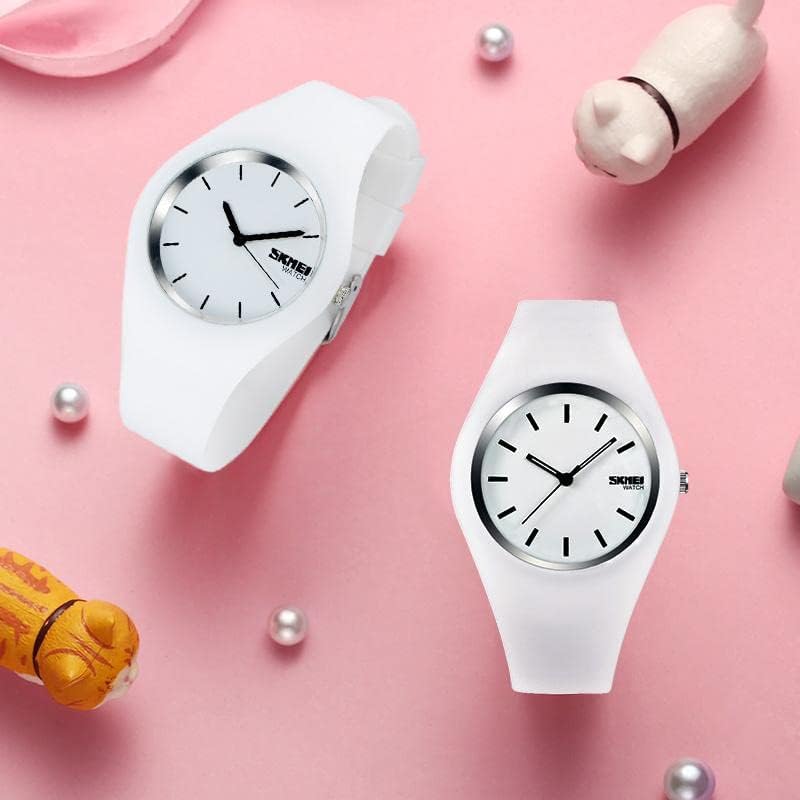 FANMIS Women Men Fashion Minimalist Analog Quartz Watch Unisex Casual Simple Style Ultra-Thin Sports Military Watch Waterproof Outdoor Watch with Silicone Strap3