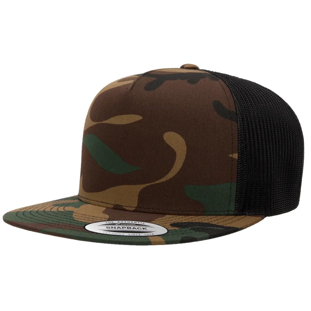 Yupoong 5-Panel YP Classic Trucker Cap | High Profile Flat Visor Snapback