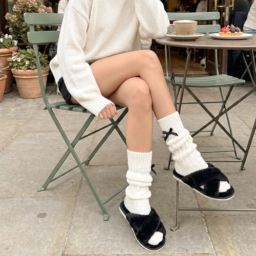 Image of Ankis Women's Fuzzy Slippers Cross Band Memory Foam Open Toe Comfy Soft House Shoes Anti-Slip Indoor Outdoor Gifts for Women
