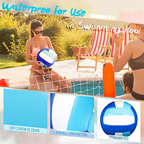 Chivao 2 Pcs Soft Volleyball Pool Volleyball Waterproof Size 5 Volleyball Water Volleyball For Pool Beach Indoor Outdoor Volleyball With Ball Pump And Ball Needle Accessories For Beginner Teen Adult #TOP3