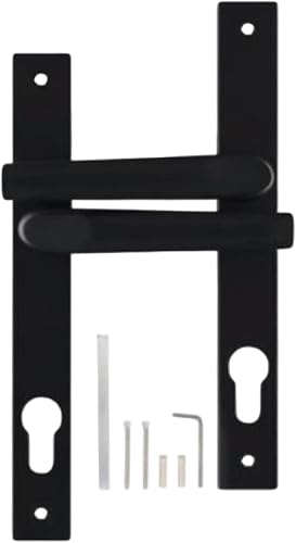 Black Slimline Spring Loaded Door Handle Set – Aluminium Lever Handles with Screws Included – Modern Door Handle Set