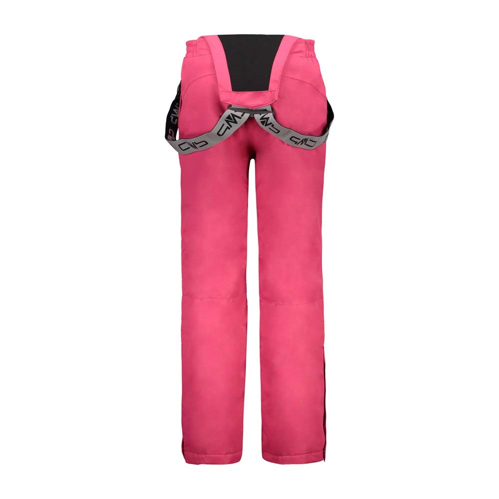 CMP Kinder Ski Hose Ski Salopette 3W15994 Carminio 152 | Verschweißte Nähte für extra Nässeschutz, Verstellbare, abnehmbare Hosenträger - flexibler Sitz, Elastische Taille
