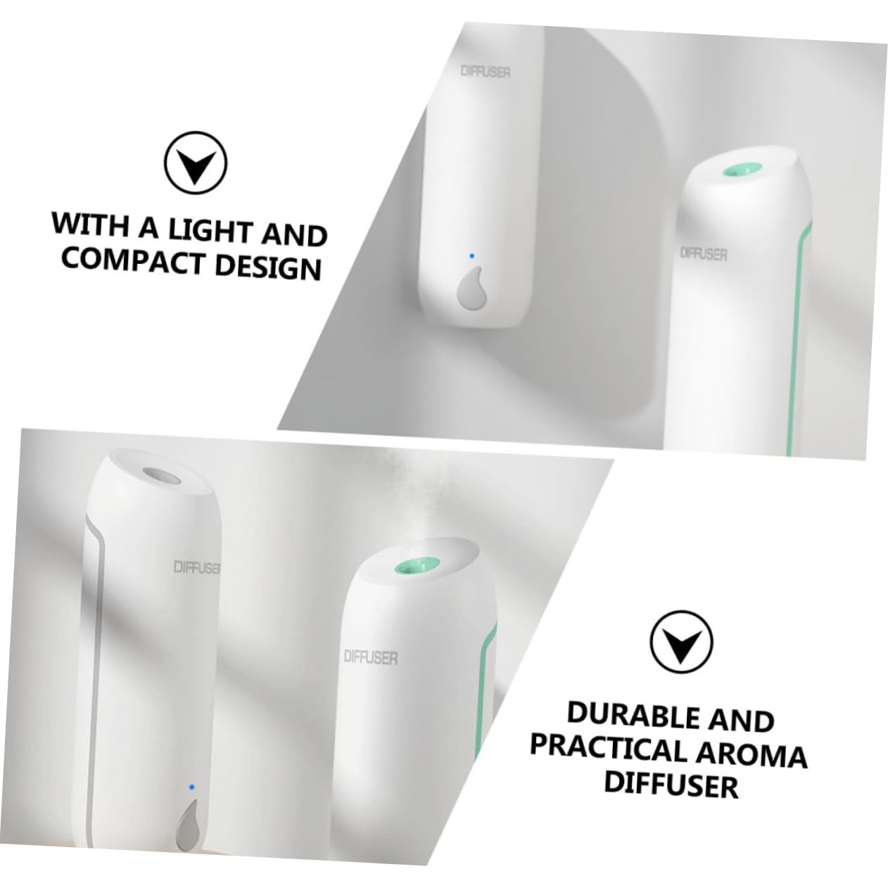 LIFKOME Diffusore Di Oli Essenziali Automatico Timer, Rinfrescatore D'aria Portatile e Diffusore Di Aromi Compatto Per Casa, Ufficio e Auto, Umidificatore Di Aromi Da Parete e Tavolo