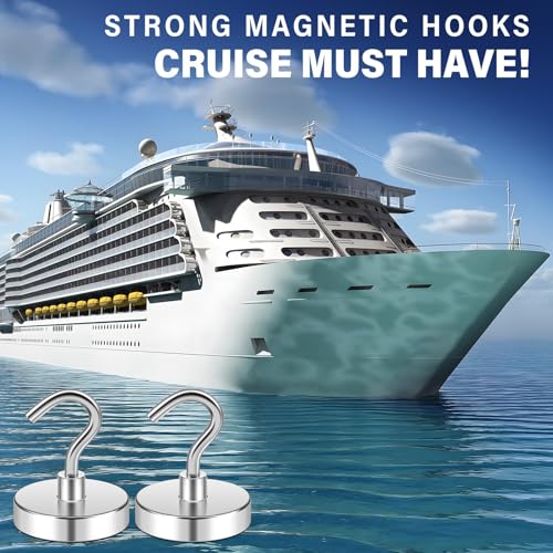 Image of FINDMAG Magnet Hooks, 20 Pack 85LB+ Magnetic Hooks for Cruise Cabins