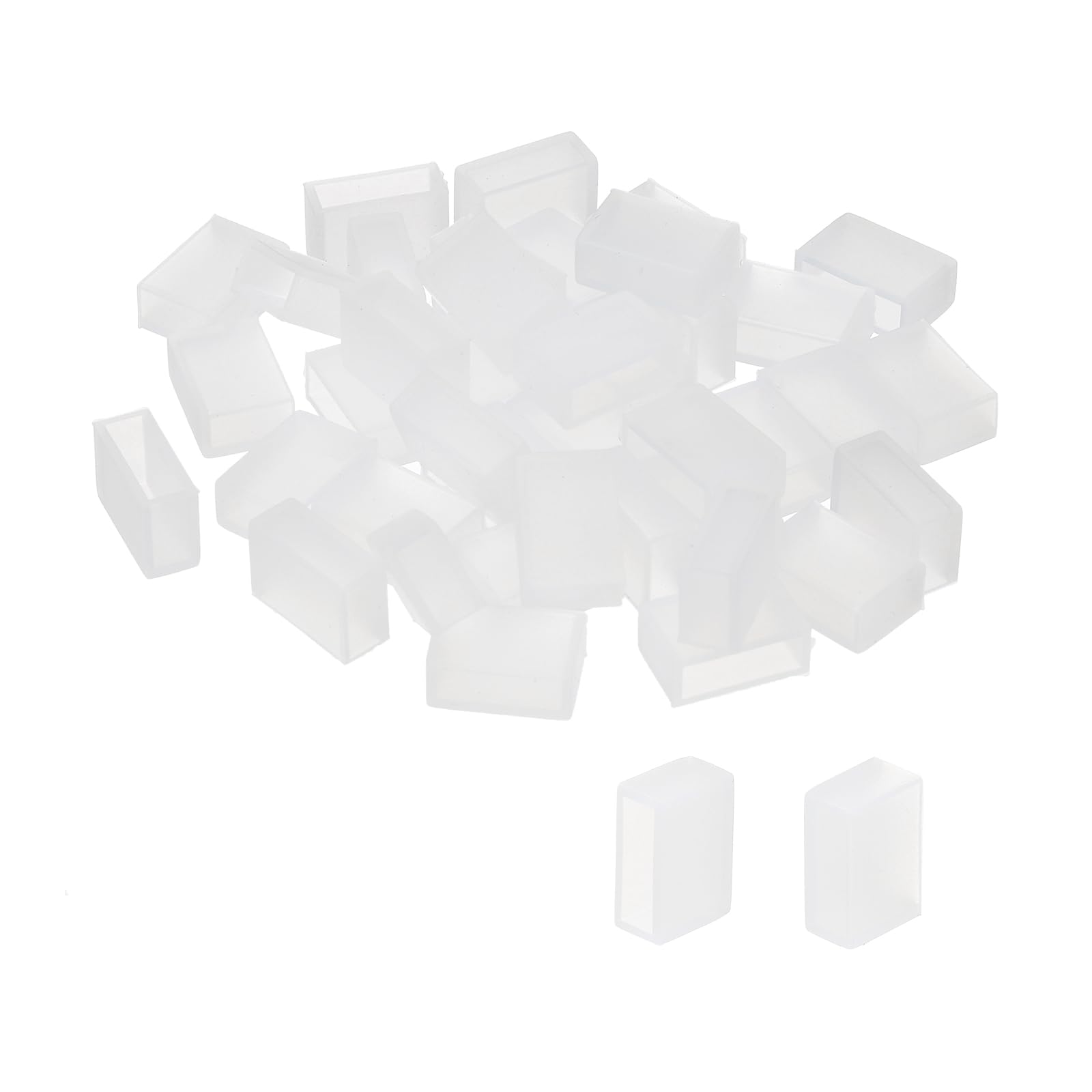PATIKIL Silicone End Cap Plug Cover for Strip Light 40 Pack IP67 Waterproof Fit 5050 10mm Wide LED Strip Light