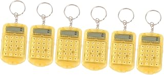 STOBOK 6 Pçs Calculadora Estudantes Portátil Escola Pequena Casa Teste Eletrônico Aleatório Mini Anel Aleatório Em Forma De Bolso Cor Chave Infantil Para Minúsculo