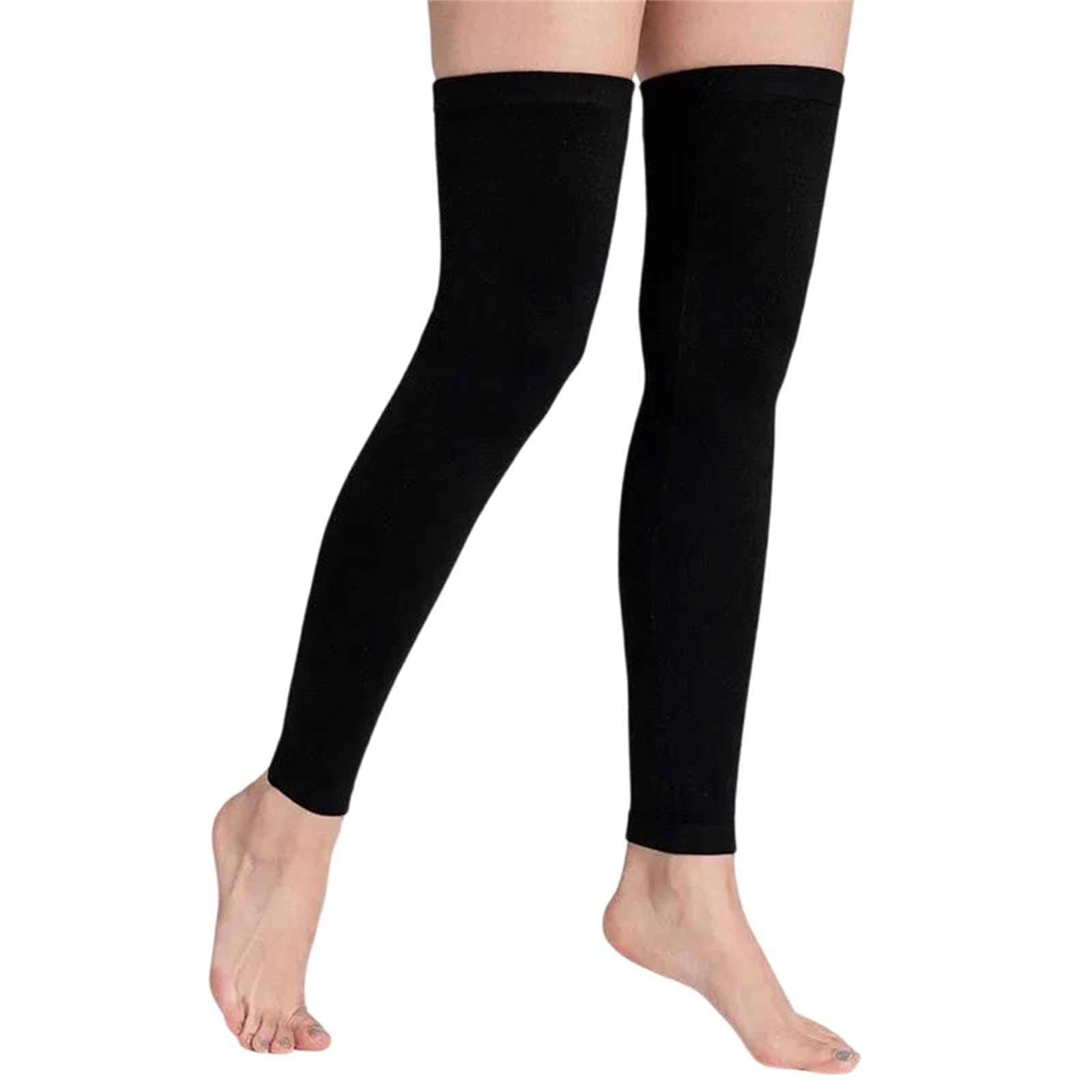 2 pairs Thin Cotton Leg Warmers For Women Soft Knit Boot Gaiters High Knee Sleeves