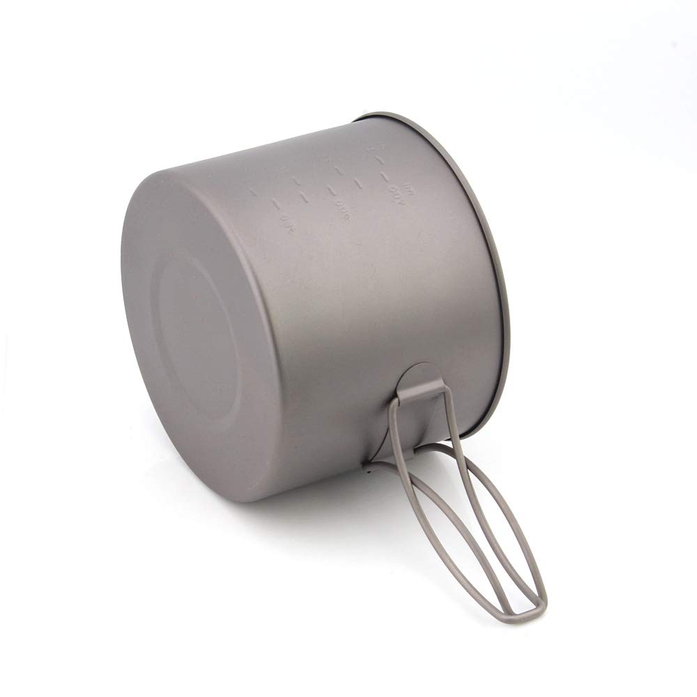 TOAKS Zestaw naczyń kuchennych ultralekki tytanowy garnek patelnia na zewnątrz kemping tytanowa miska tytanowy kubek piknik 1100 ml, 1300 ml, 1350 ml, 1600 ml