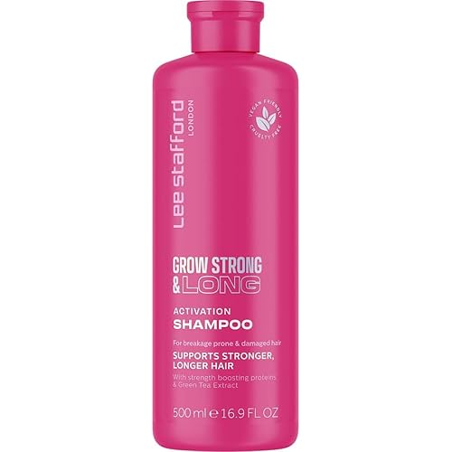 Lee Stafford Grow Strong & Long Hair Regrowth Volume Shampoo for Women & Men | Hair Lengthening Products Anti Hair Loss & Thinning | 500 ML | Sulphate Free For Damaged and Breakage prone Hairs