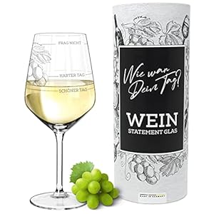 getbrave Weinglas XL | Guter Tag, Schlechter Tag, Frag nicht (530ml) in Geschenkbox | Wie war Dein Tag? | Geschenk für…