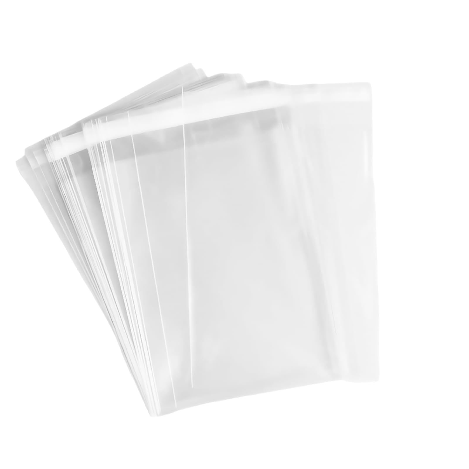 100 Pack 4 3/4in. X 6 1/2in Clear Resealable Cello/Cellophane Treat Bags Self Sealing Bags Food Safe for Cookie Candle Soap Candy Bakery Gift