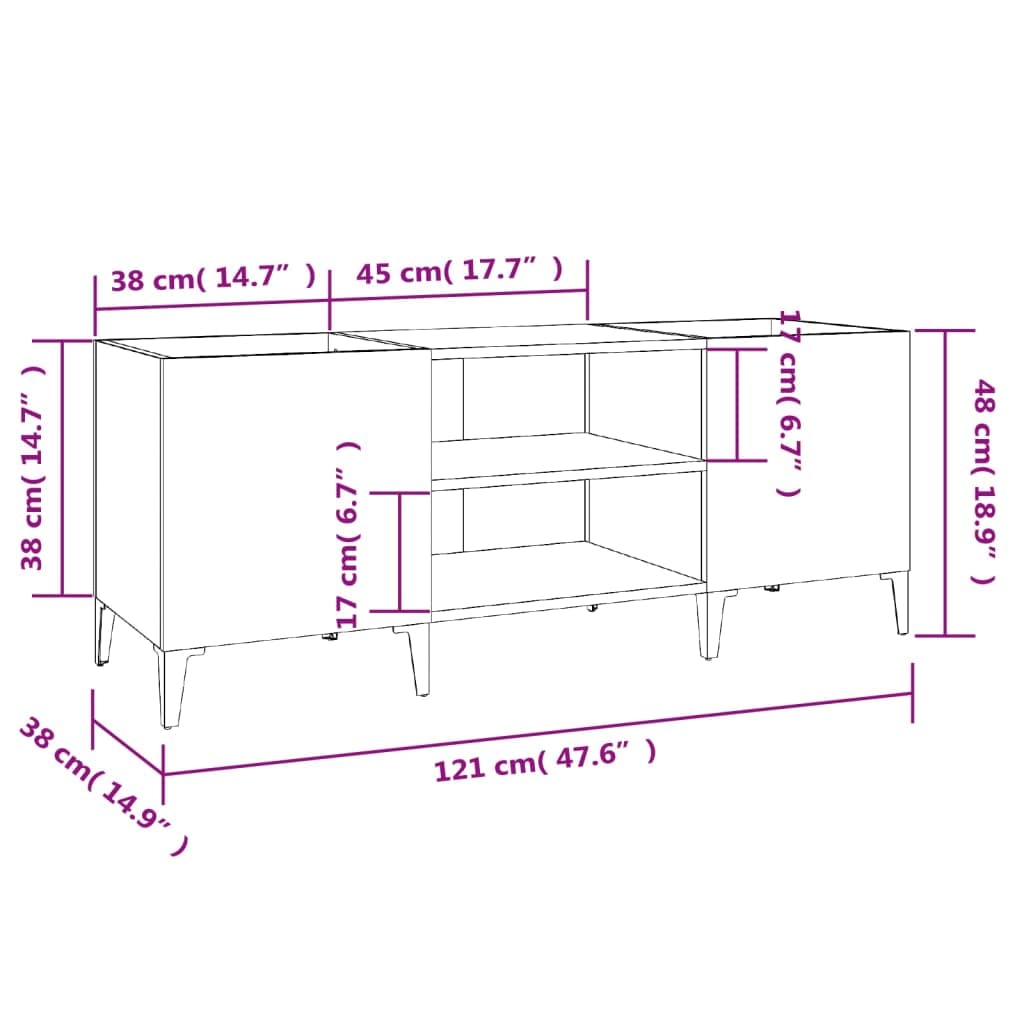 オフィス用品 Wonderful Life Amazon.com: vidaXL Record Cabinet White 47.6x15.0x18.9