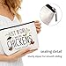 Chicken Makeup Bag Chicken Gifts for Chicken Lovers Girls Women Chicken Stuff Merch Animal Lover Farmer Funny Birthday Christmas Gifts for Daughter Sister Bestie Friend Just A Girl Who Loves Chickens