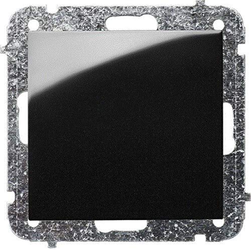 PREMIUM Qualität Schuko Steckdose Ausschalter Taster Lichtschalter SENTIA Schwarz Einsatz + Abdeckung (Ein/Ausschalter 1410-58) Cover