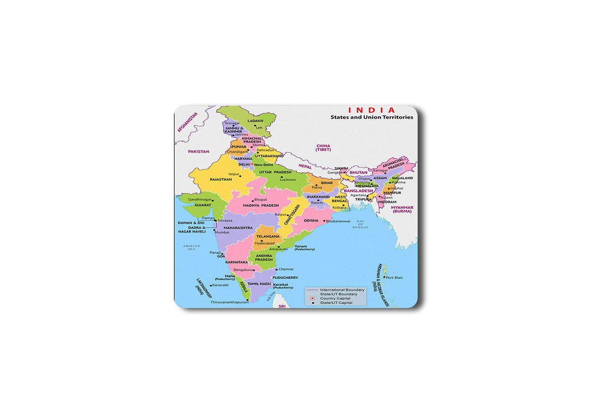India Map Design|Corporate Mouse Pad|Anti-Slippery Mouse Pad |Without Wrist Support Mouse Pad for Laptop Desktop Computer PC Gaming Wireless Mouse|Mouse Pad for Office Girls Boys Kids Students|India Map Print| Rectangular Gaming Mouse Pad (B08HRY77GT) Amazon Price History, Amazon Price Tracker