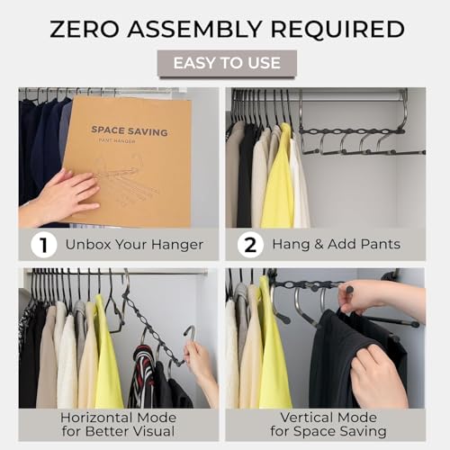 Image of JD FRESH 5 in 1 Stainless Steel Foldable Clothes Hanger /Heavy Duty Space Saving Wardrobe Hanger with Rotating Hook /Multi-Purpose Hanger for Pants, Shirts & Dresses (Pack 1)