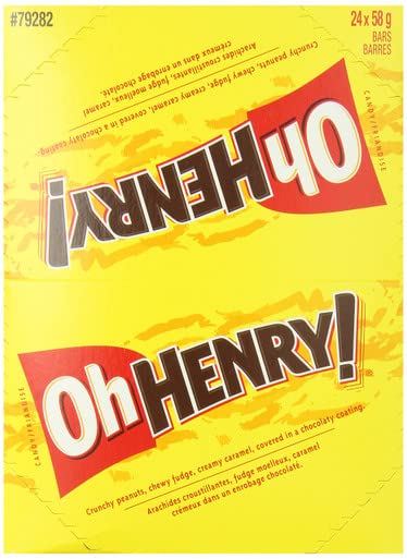 HERSHEY'S Oh Henry! Chocolatey Candy Bars,, 24Count ()