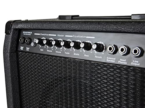 Monoprice 1x10 Guitar Combo Amplifier - Black, 40-Watt, Spring Reverb, 10-Inch 4-Ohm Speaker, High & Low Inputs, Headphone Output - Stage Right Series - Image 4