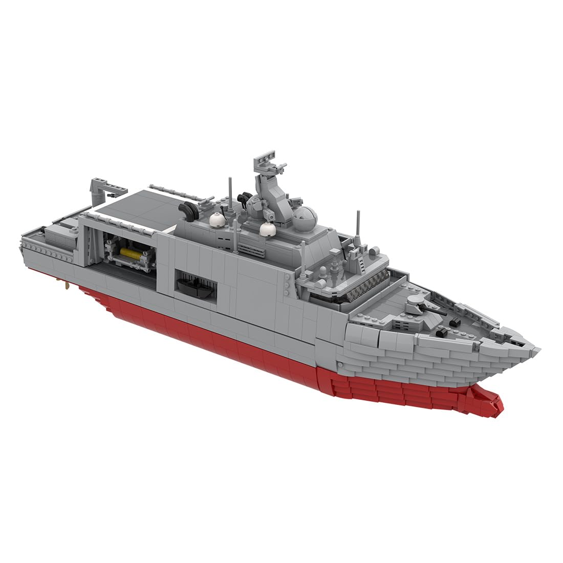 Zestaw do budowy statków wojskowych, MOC wojskowy lotniskowiec Battleship, 1918 części, statki wojenne, klocki konstrukcyjne, zabawka konstrukcyjna, prezent dla dorosłych
