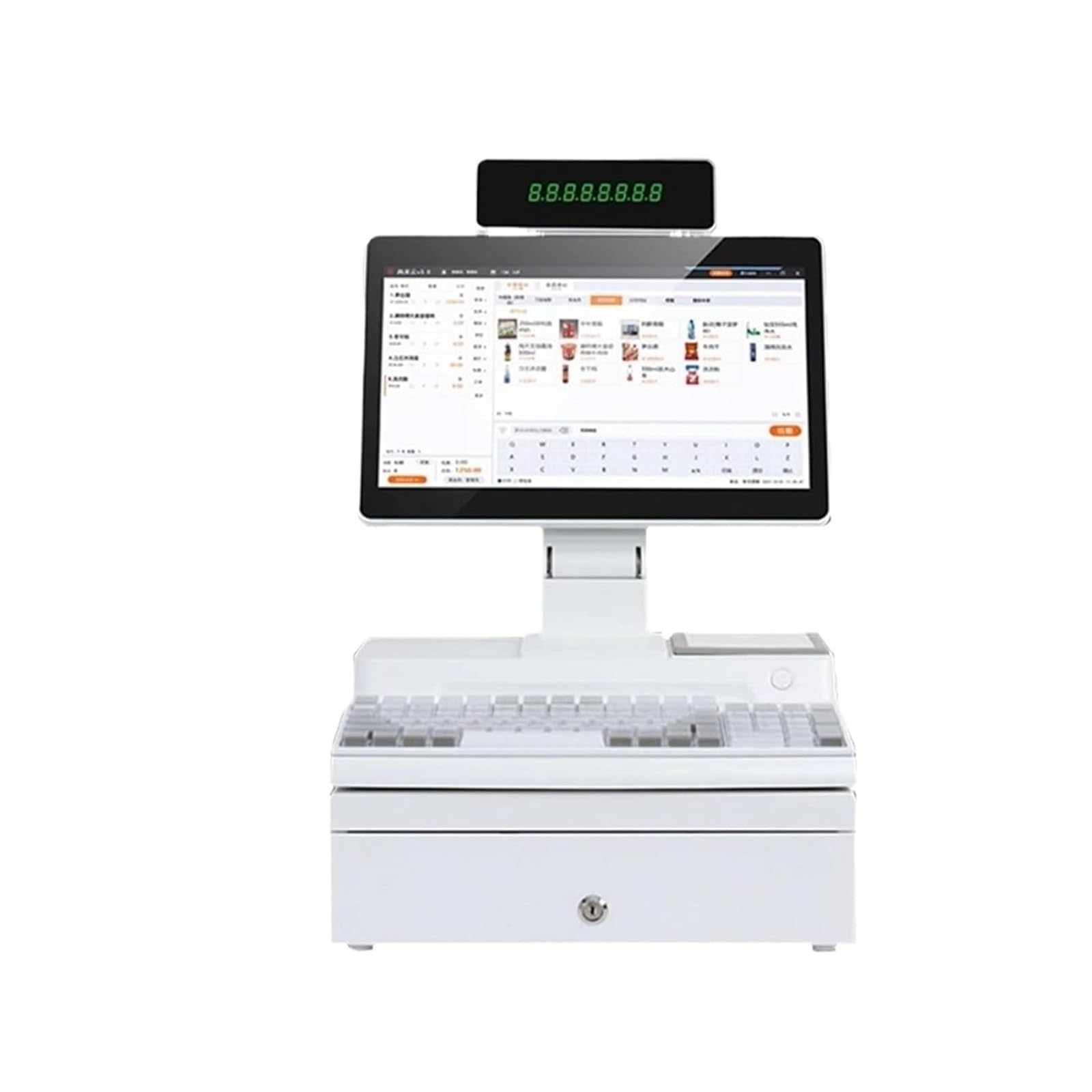 Écran Tactile de 14,1 Pouces, Caisse enregistreuse, Clavier, Imprimante 58mm Intégrée, Pack Complet, Ordinateur de Point de Vente, Point de Vente d'Usine, Caisse enregistreuse pour