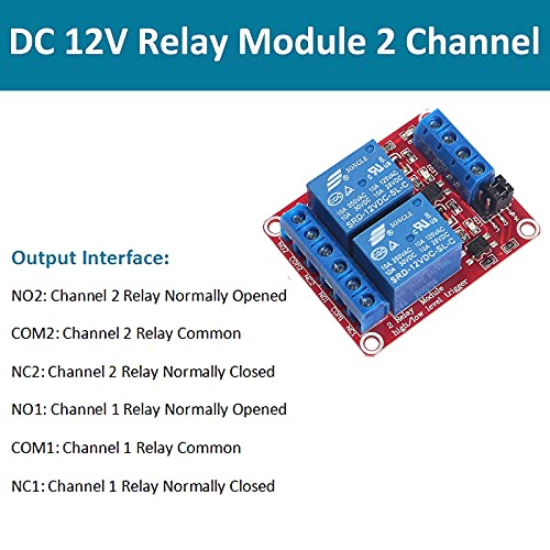 Snapklik.com : AEDIKO 4pcs DC 12V Relay Module 2 Channel Relay Board