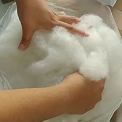 1kg 100% Fibra Siliconada Antialérgica Macia Para Enchimento