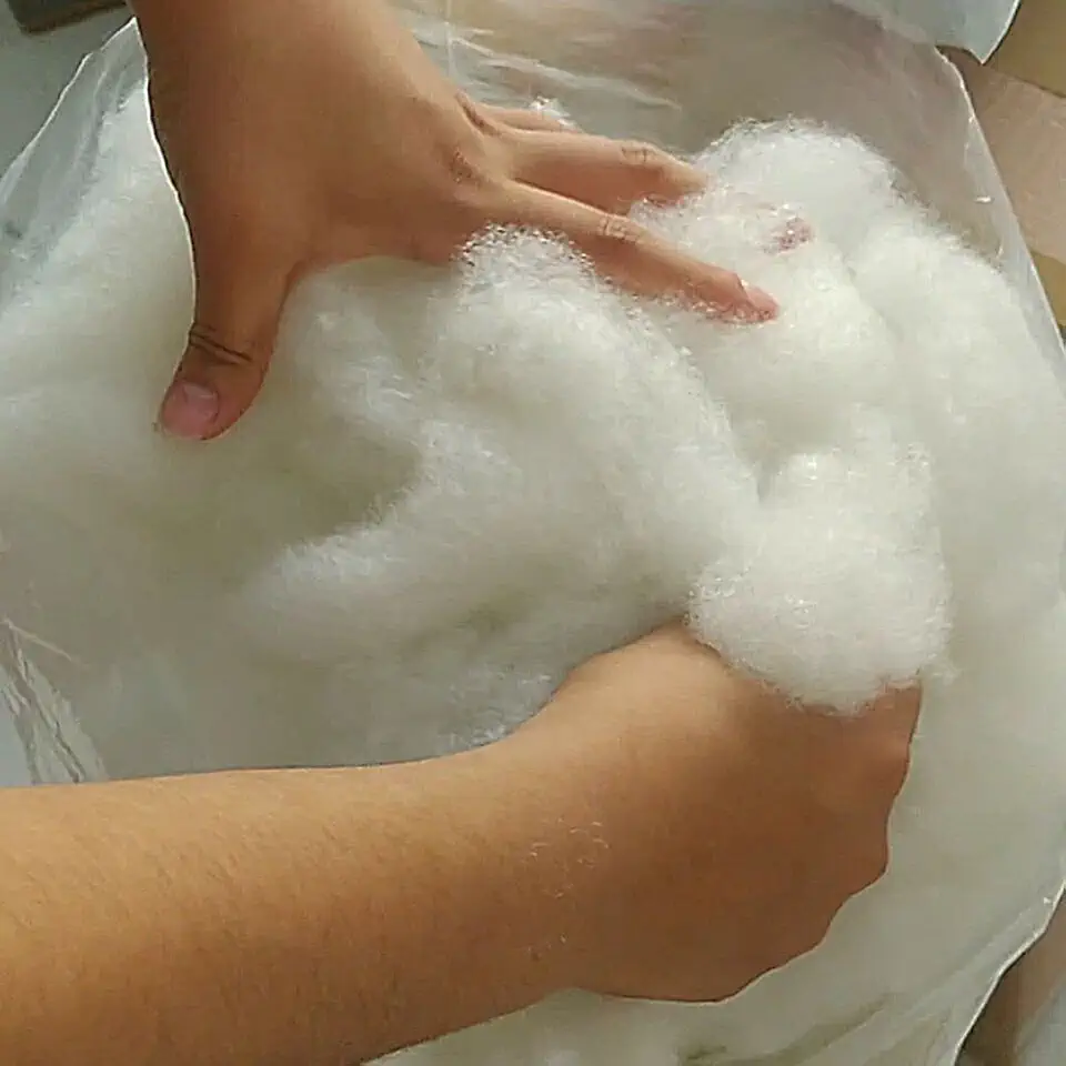 1kg 100% Fibra Siliconada Antialérgica Macia Para Enchimento