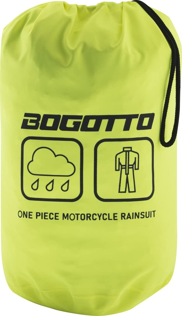 Bogotto Rain 1-Teiler Motorrad Regenkombi, schwarz/gelb, XL