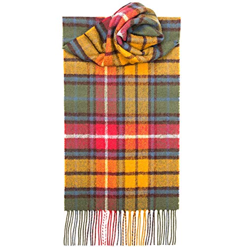 Lambswool Buchanan Antique Tartan Scarf Made in Scotland