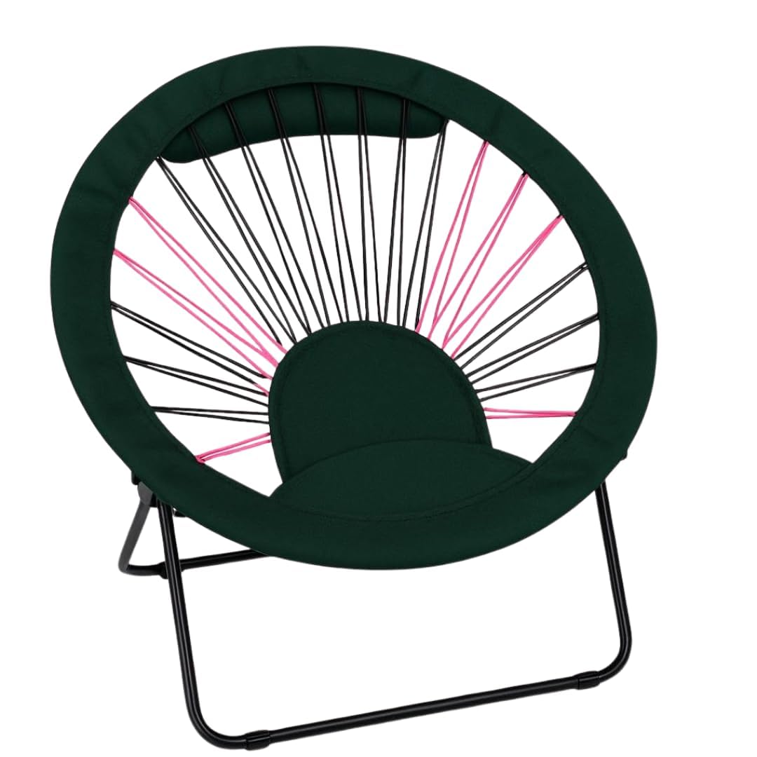 Kruvad Faux Fur Saucer Chair for Bedroom Living Room Foldable Round Moon Chair Soft Padded Cushion & Sturdy Metal Frame Oversized Comfy Lounge Chair for Adults Kids Foldable Lazy Sofa-image-4