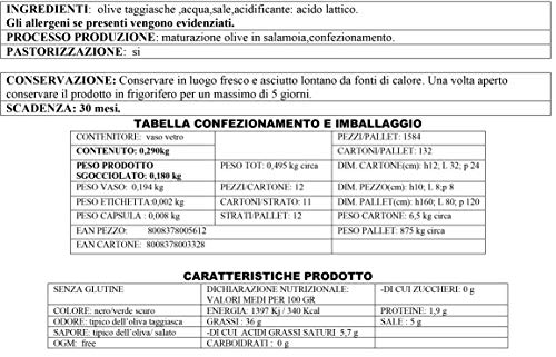 Olio Anfosso Olive Taggiasche in Salamoia 180 Gr